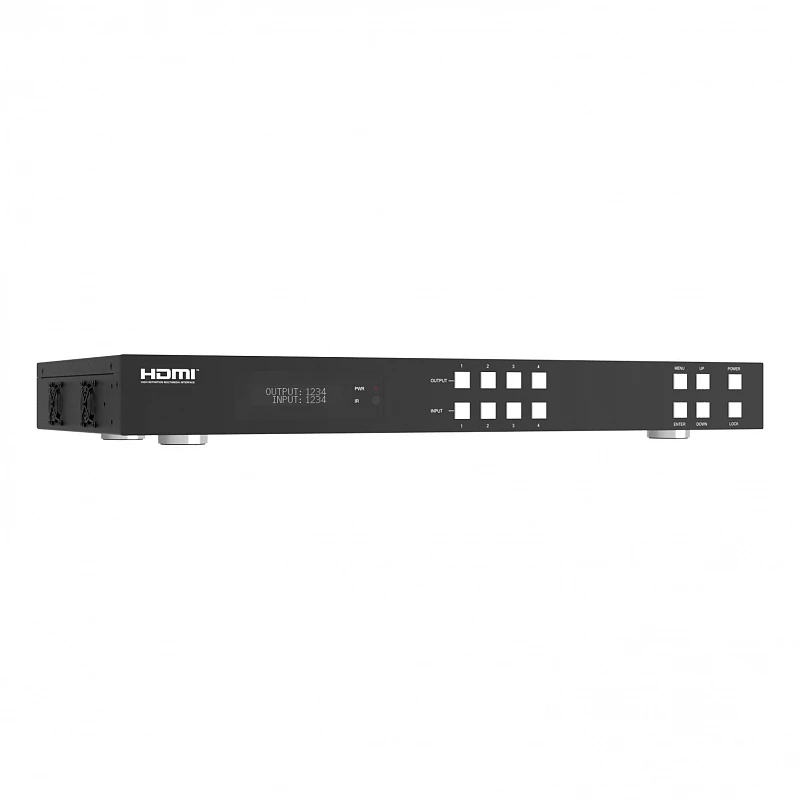 Набор из матричного коммутатора HDMI 4х4 и приемников HDBaseT, Prestel MHT-44R150: купить в Москве